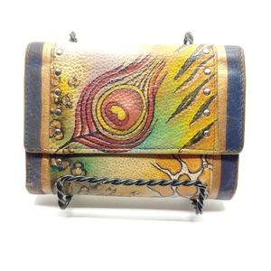 Anuschka Ladies Leather Peacock Wallet